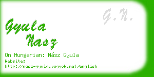 gyula nasz business card